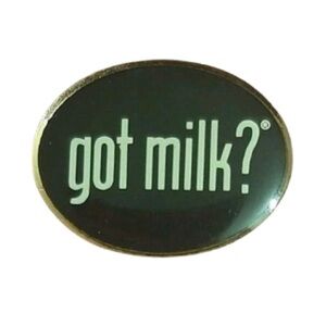 1990s Nostalgia Got Milk? Oval Enamel Pin